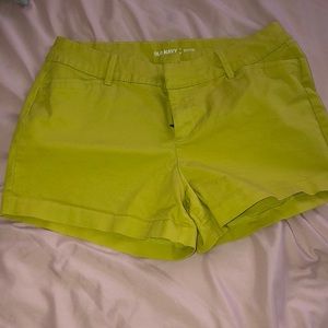 NWOT Chartreuse Shorts